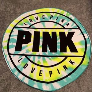 PINK by Victoria Secret round beach towel